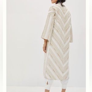 Anthropologie Chevron Pattern Teddy Coat